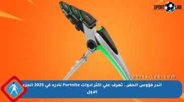 أندر فؤوس الحفر.. تعرف على أكثر أدوات Fortnite نادرة في 2025 الجزء الأول